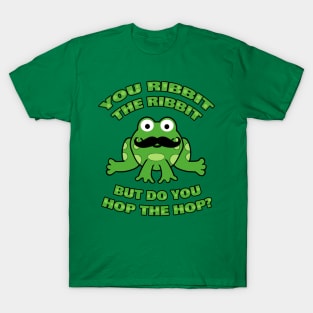 Funny Mustache Frog Hop the Hop T-Shirt